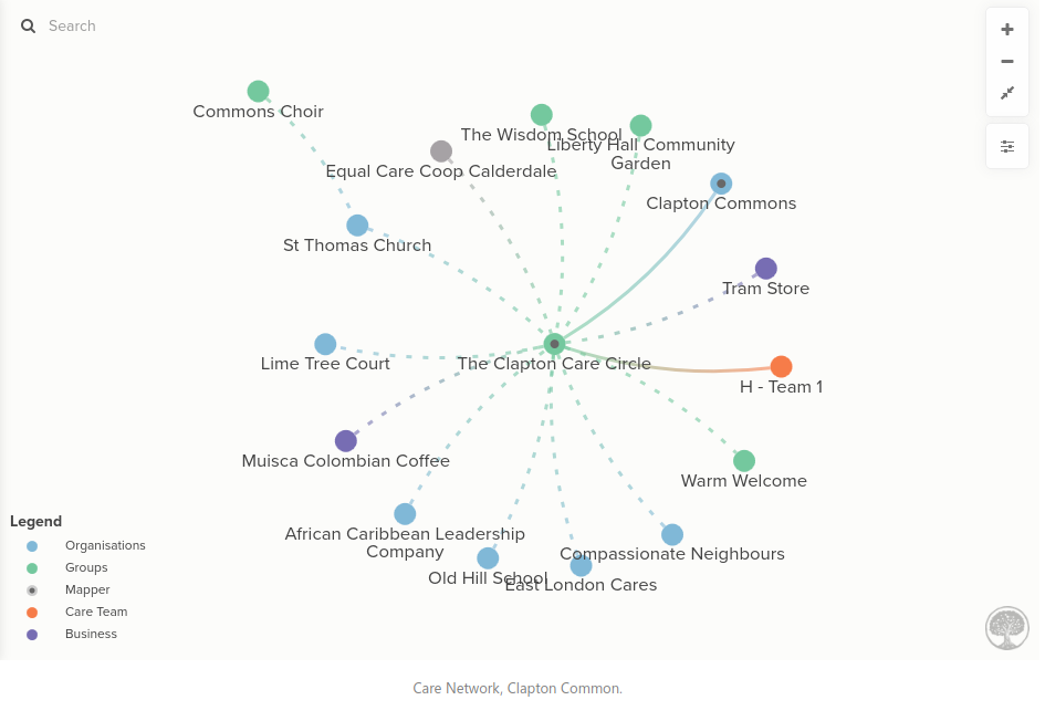 Clapton Care Commons map