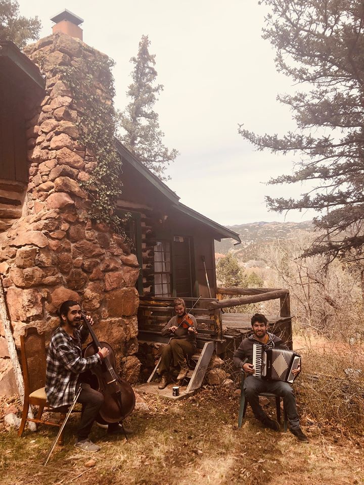 Barak and friends playing music.