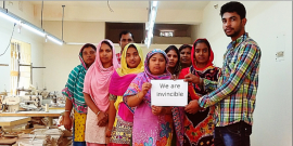Members of a Bangladesh garment manufacturing worker co-op.