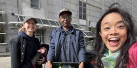 hannah bouscher-gage, Charli, Adrionna Fike, Crystal Huang.Backup battery hand-off to help with power emergencies in Oakland, CA.